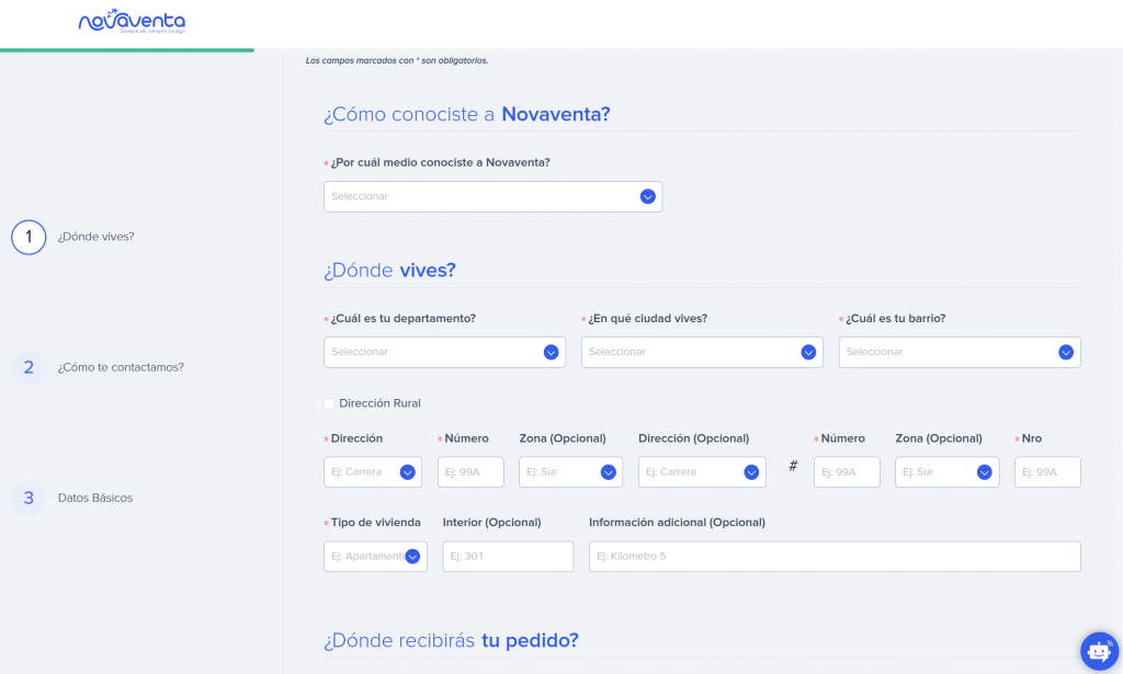 Novaventa Registrarse