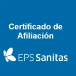 EPS Sanitas Certificado Afiliación